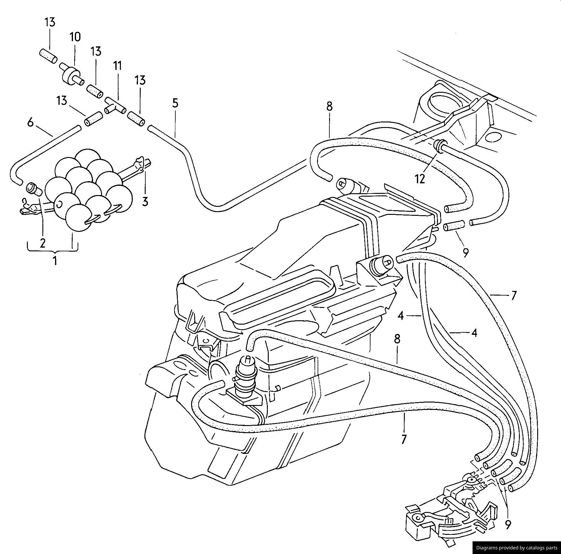 Volkswagen Vacuum Reservoir 321820601 LLLParts