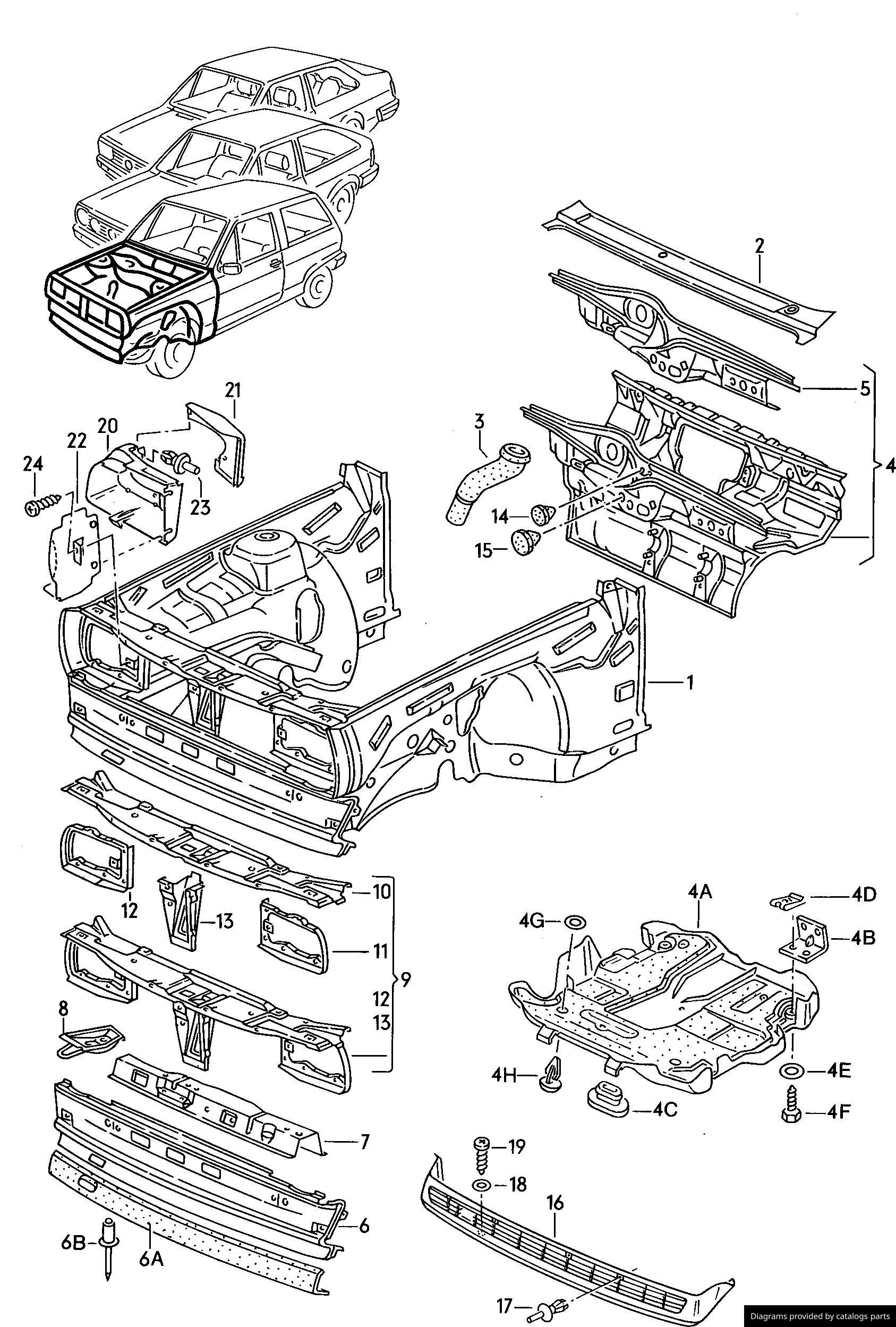 Car part diagram
