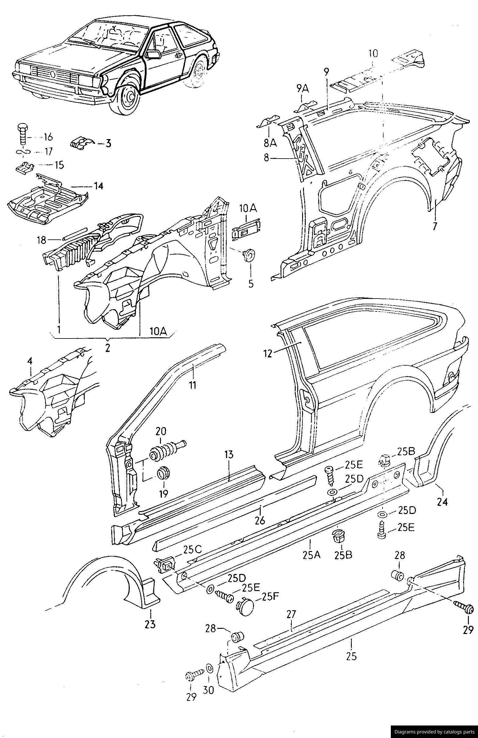 Car part diagram