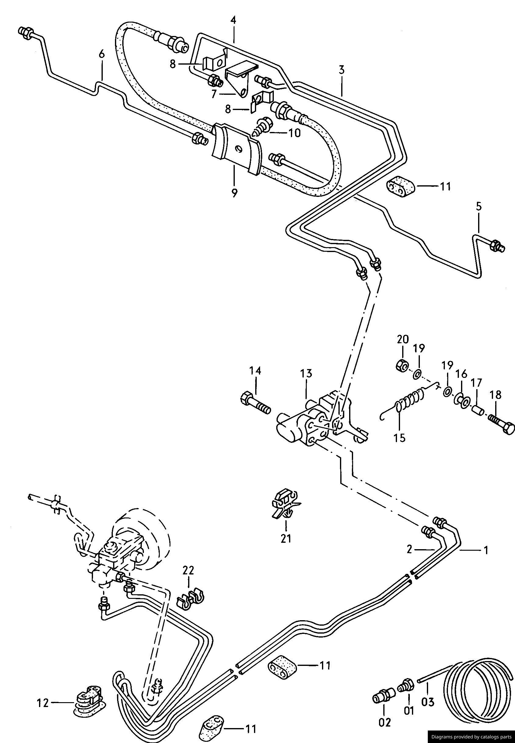 Volkswagen Bracket Brake Press. Regulator 147612403B LLLParts