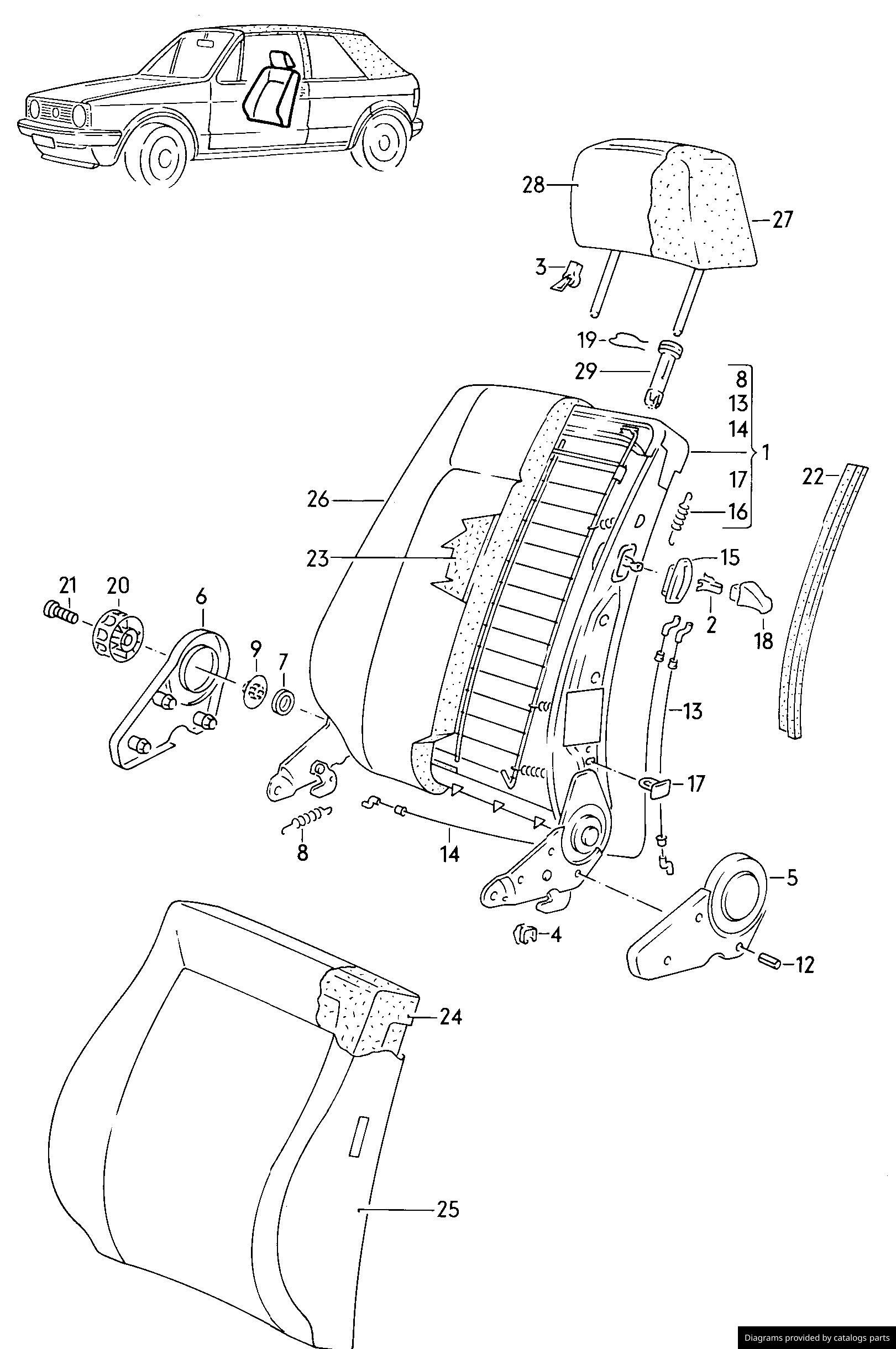 Car part diagram