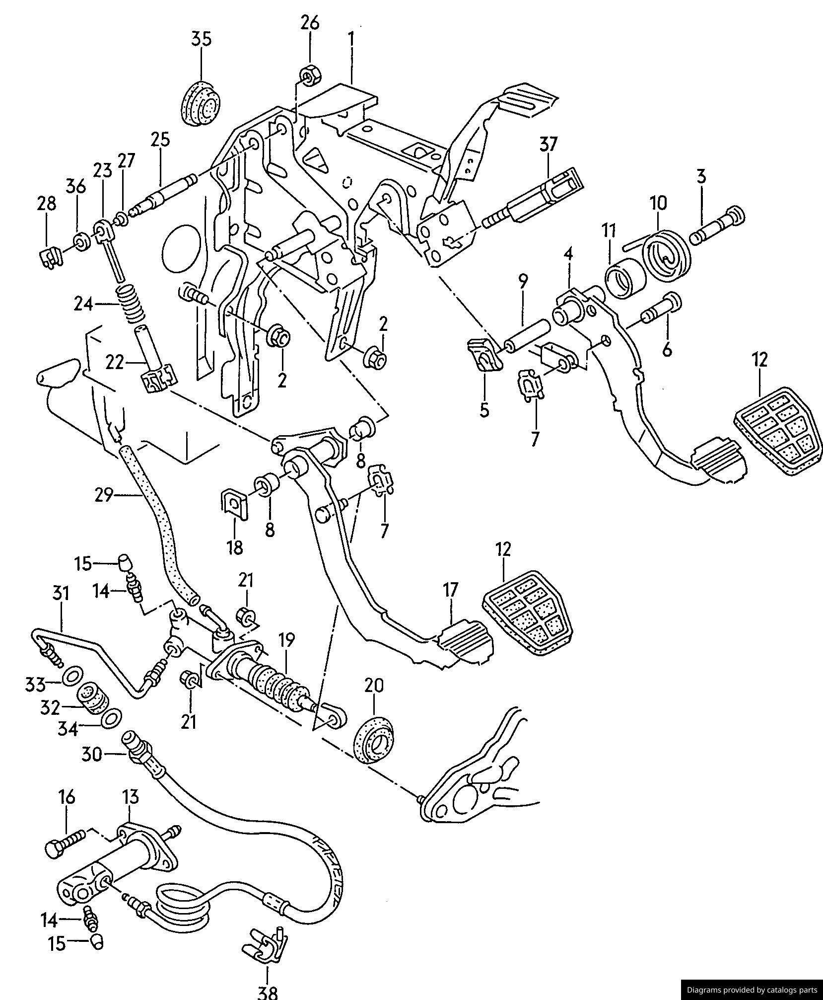 Volkswagen Clutch Pedal 357721315 LLLParts