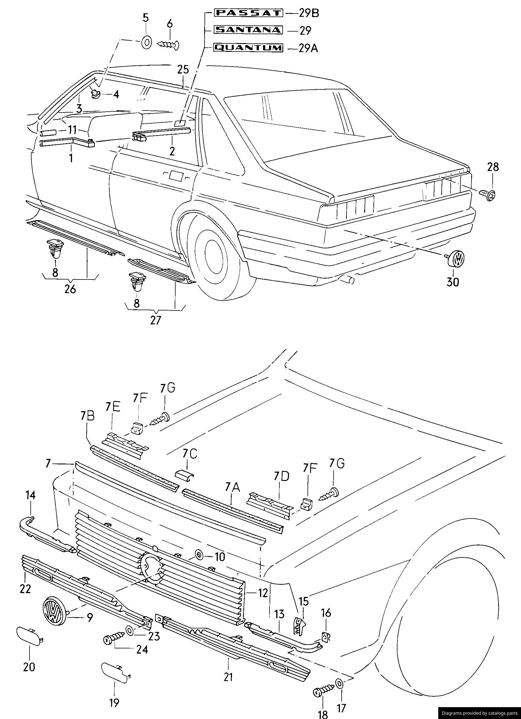 Car part diagram