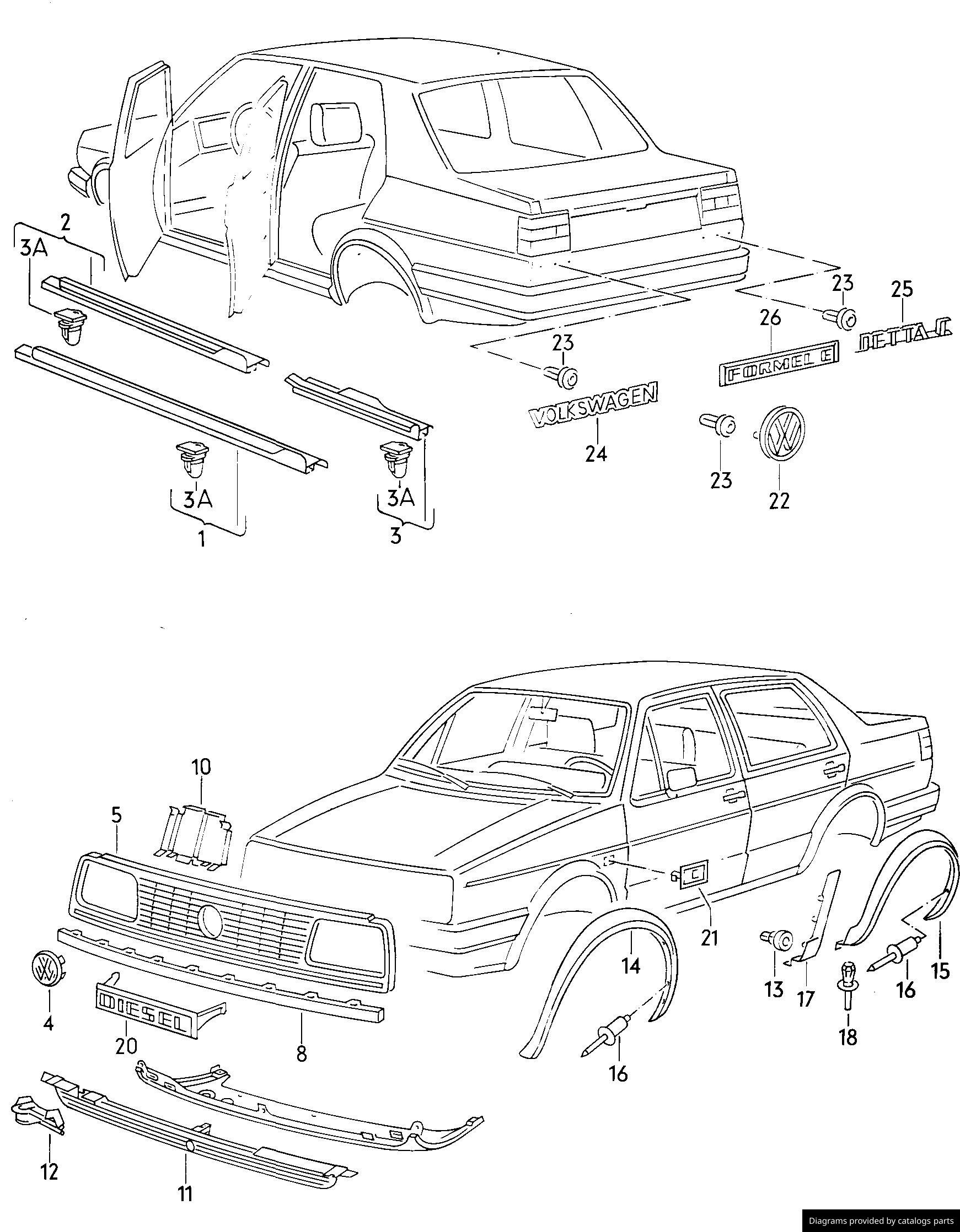 Car part diagram