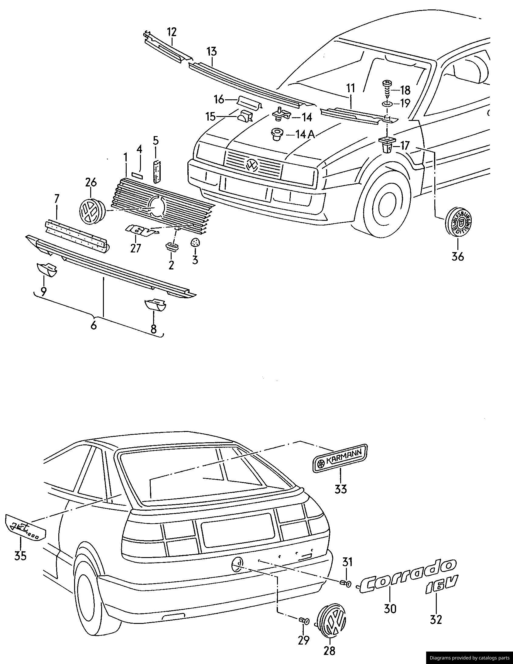 Car part diagram