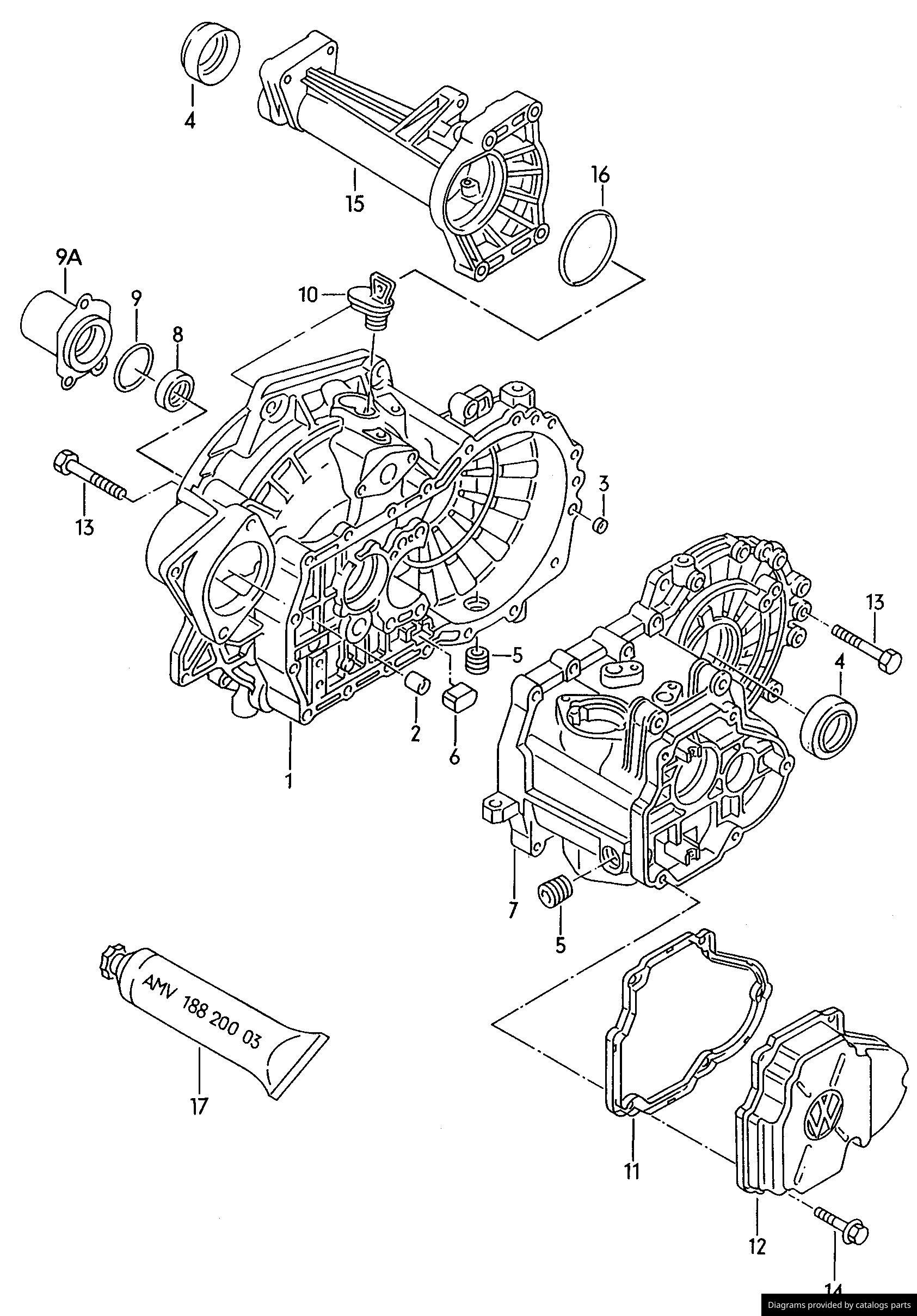 Volkswagen Clutch Housing 02B301107K LLLParts