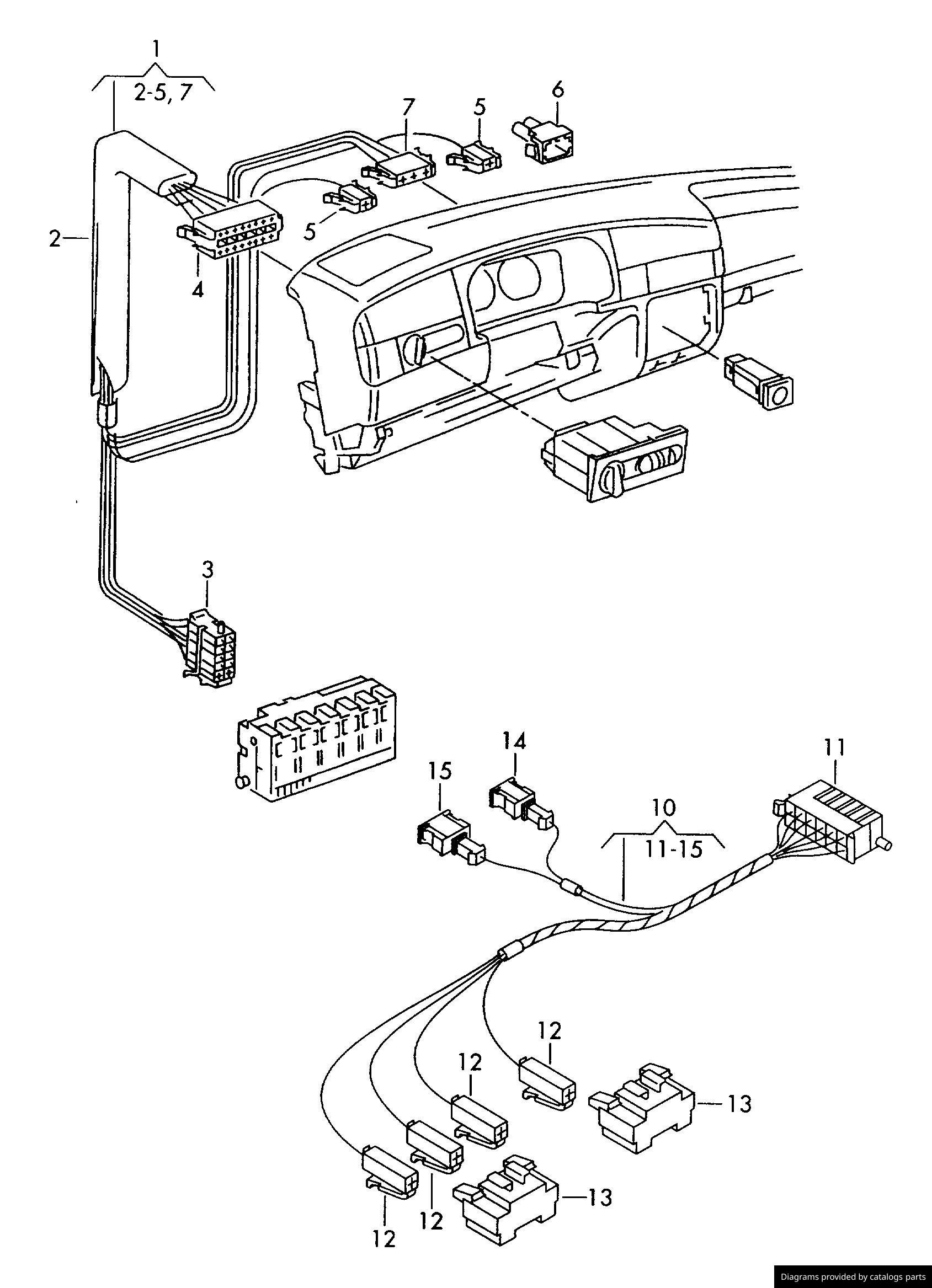 Volkswagen Wiring Set For Parking And Driving Light Switch 1H0971055D