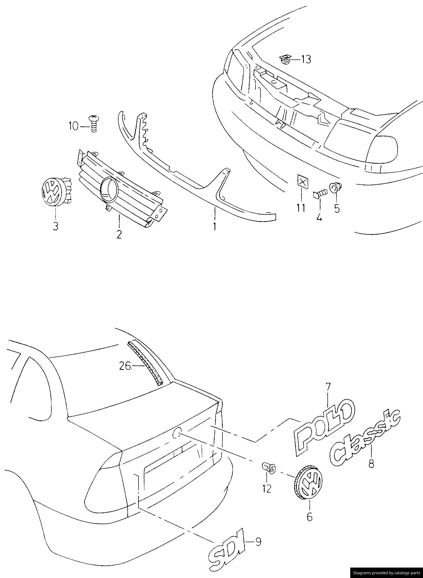 Car part diagram