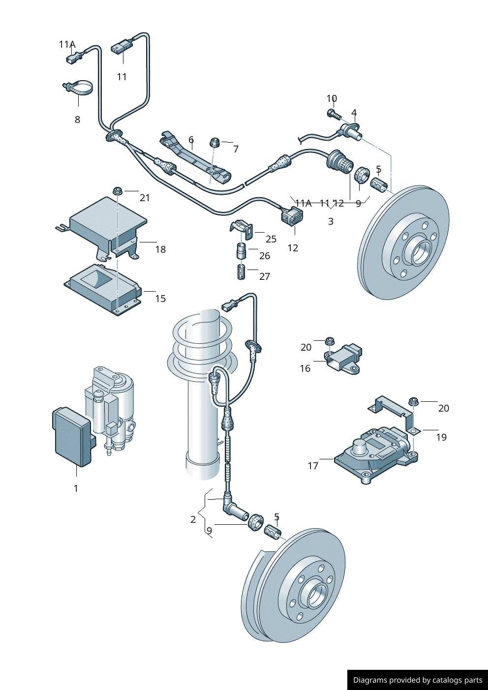 Volkswagen Speed Sensor 3B0927807G LLLParts