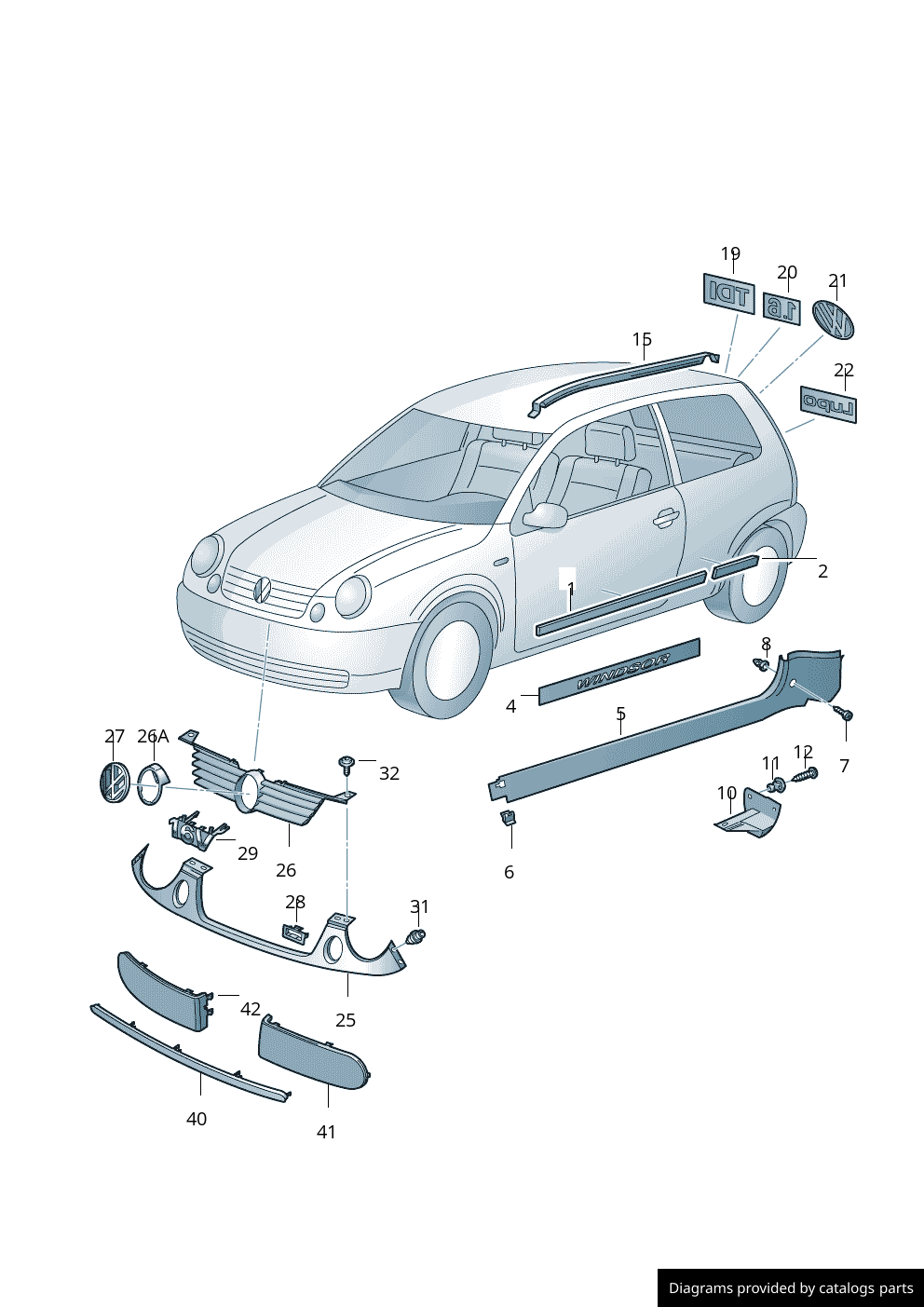 Car part diagram