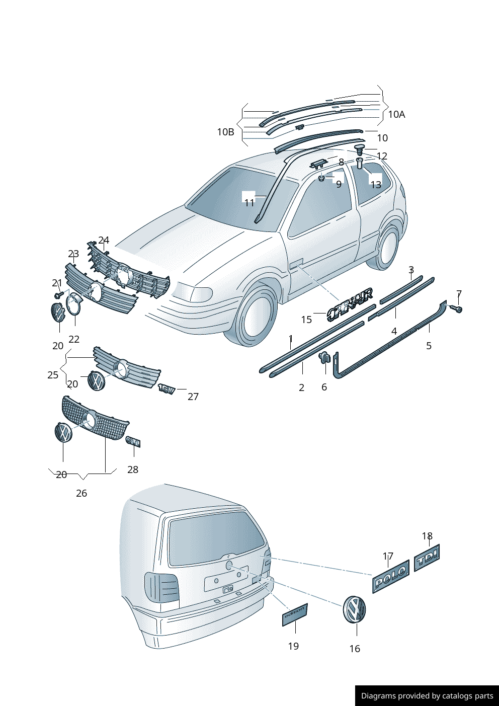Car part diagram