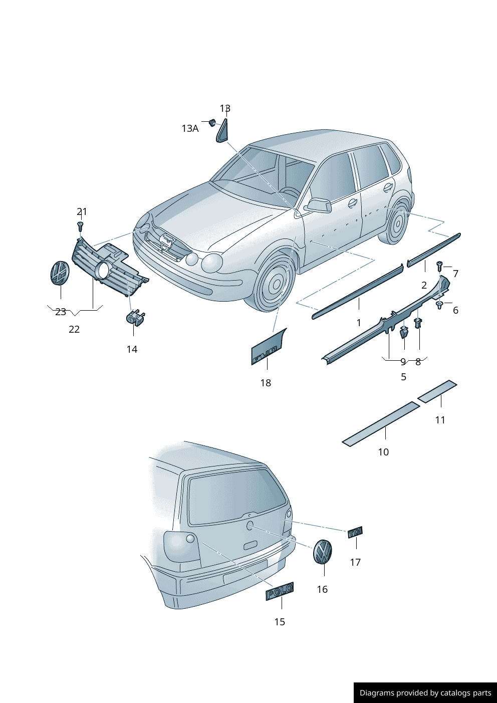 Car part diagram