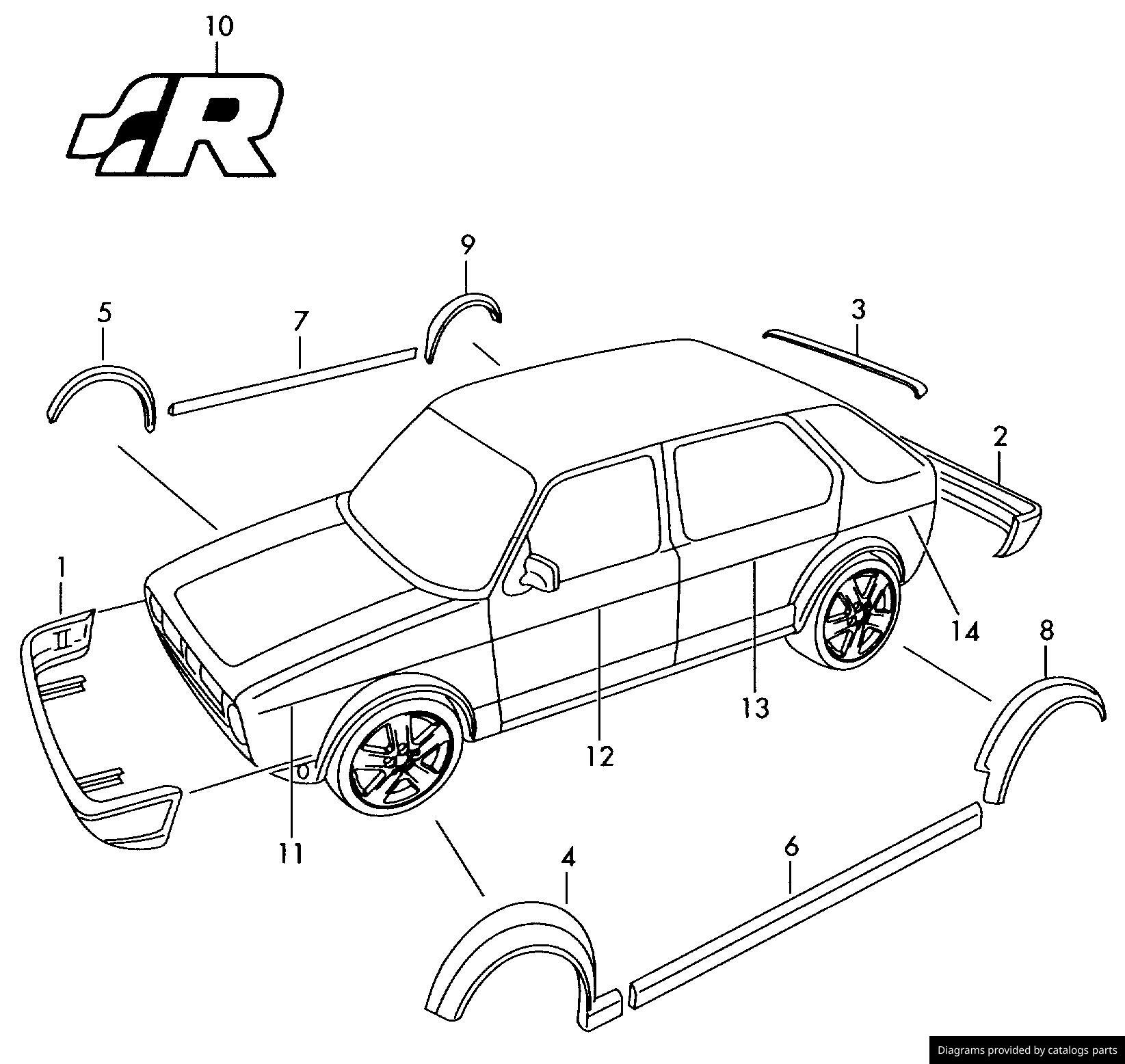 Car part diagram