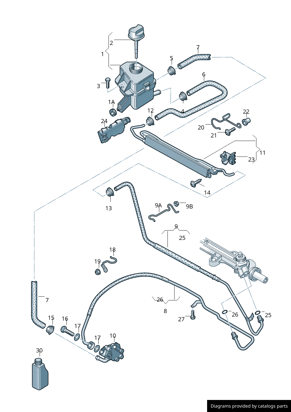 Volkswagen Bracket For Coolant Pipe 7E0422848 - LLLParts