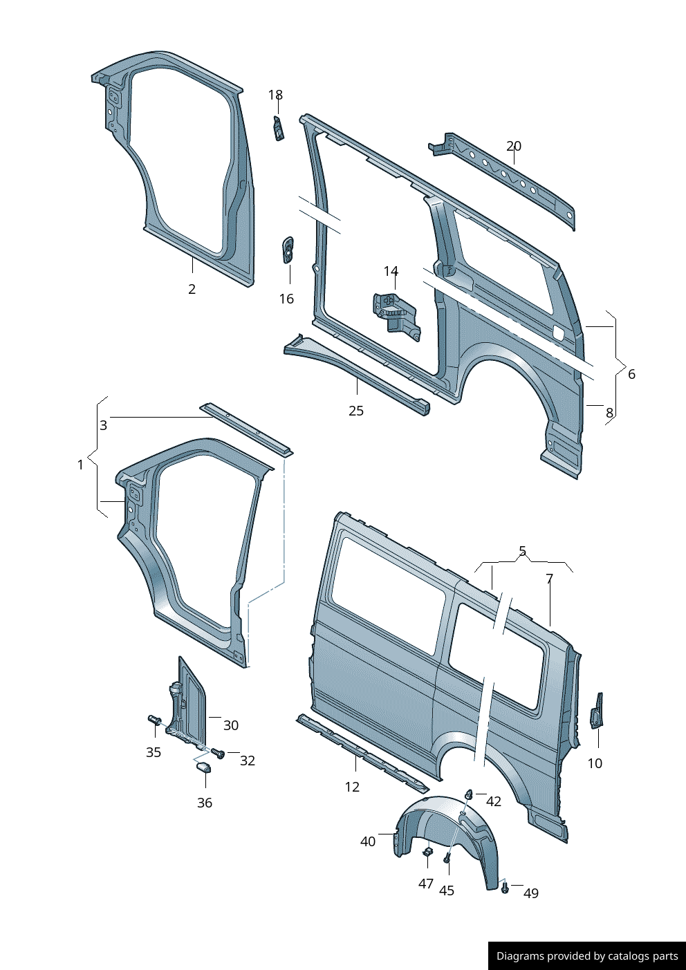 Volkswagen Fuel Filler Flap 7H0809905E LLLParts