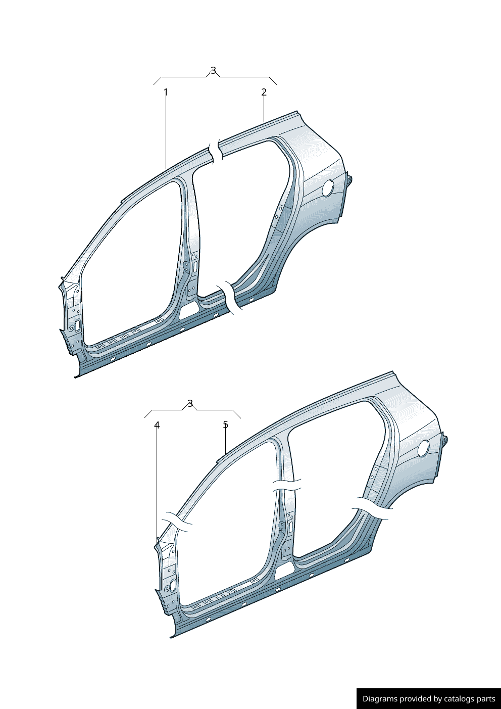 Volkswagen Sectional Part Side Member 1K4809848 LLLParts