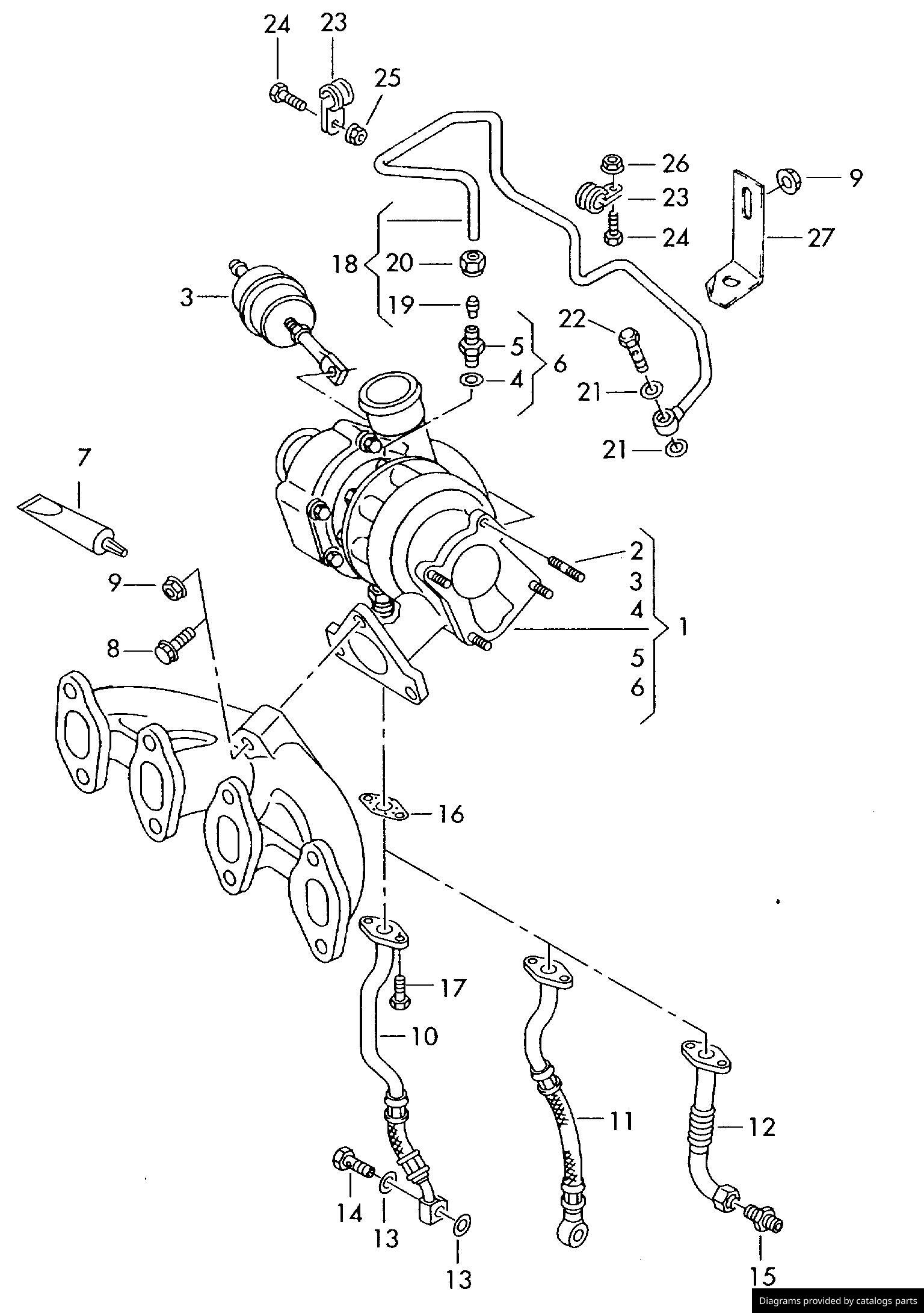 Volkswagen Oil Return Line 2X0145736 LLLParts
