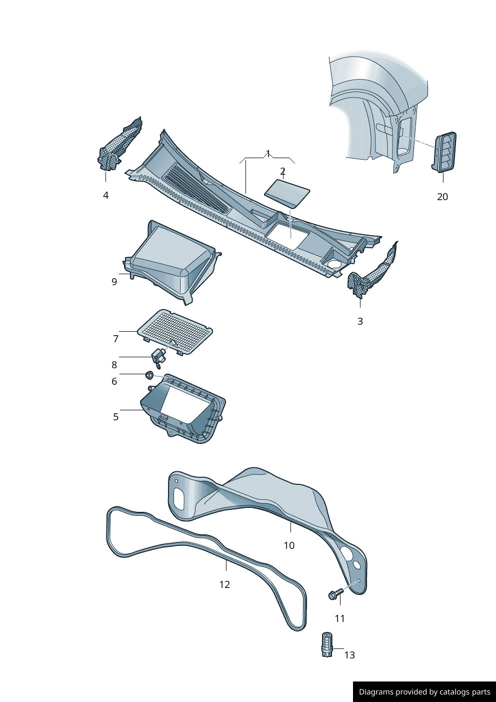 Car part diagram