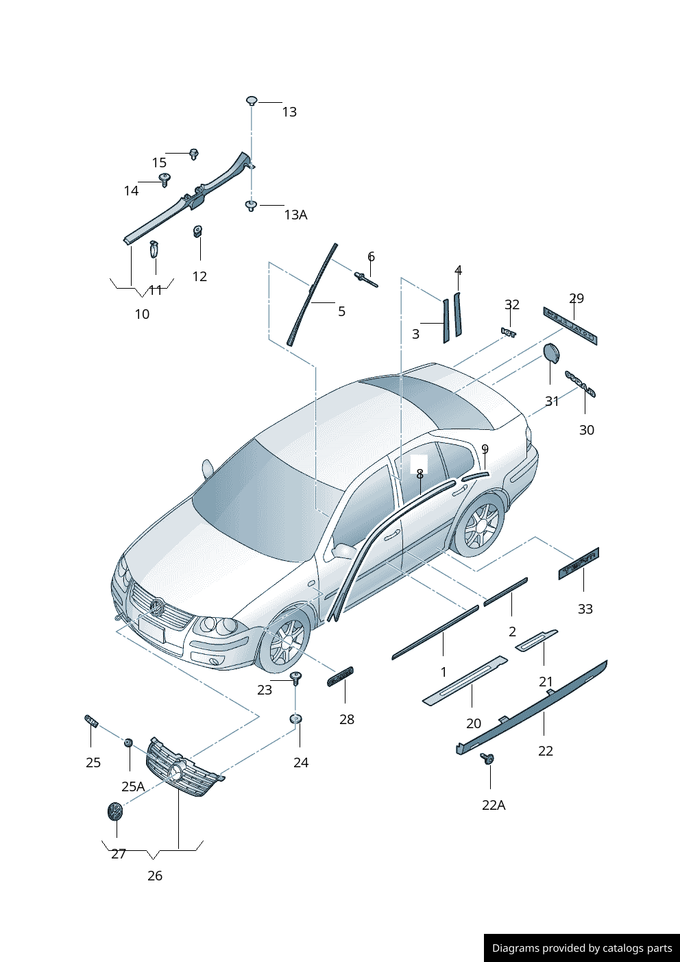 Car part diagram