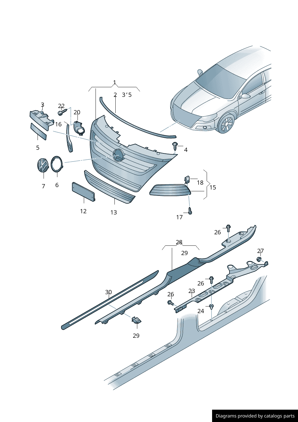 Car part diagram