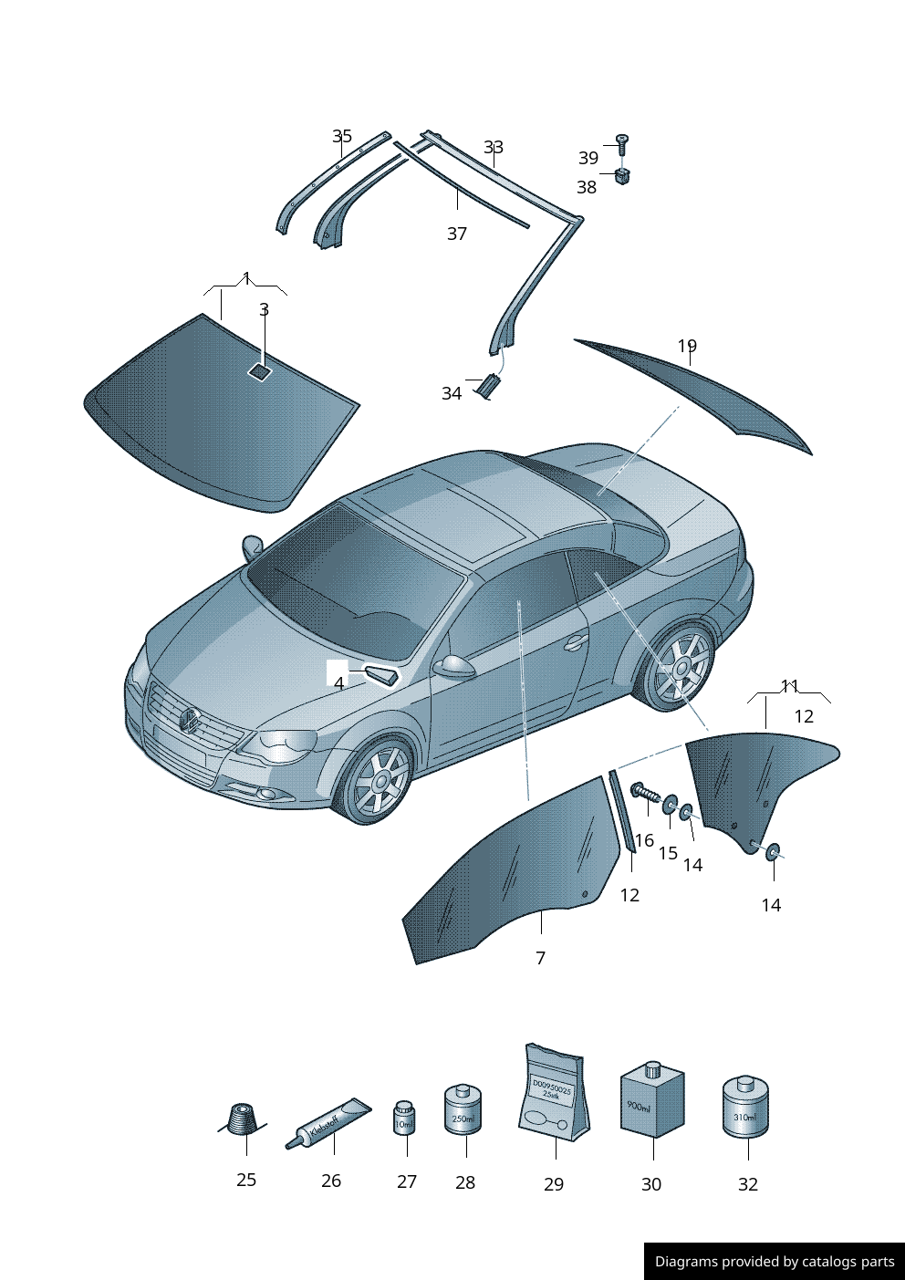 Volkswagen Windscreen (Laminated Glass) 1Q0845011AR LLLParts