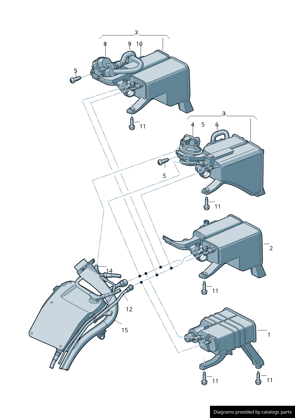 Volkswagen Activated Charcoal Container 7P0201801L LLLParts