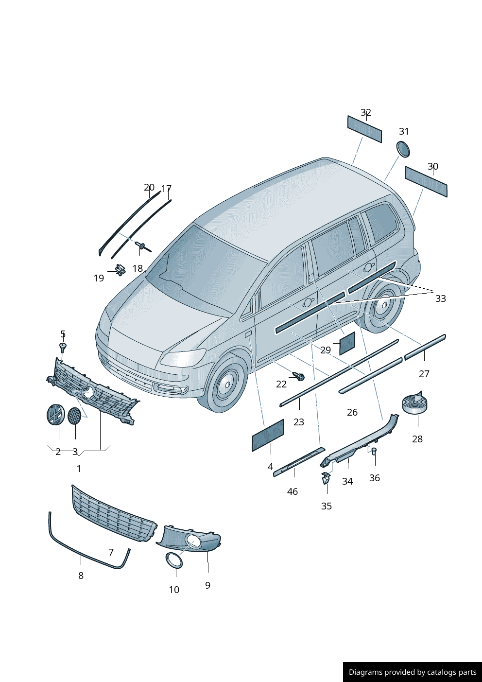 Car part diagram