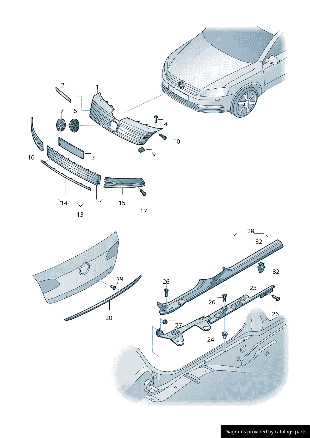 Car part diagram