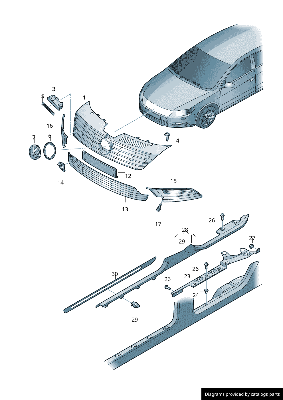 Car part diagram