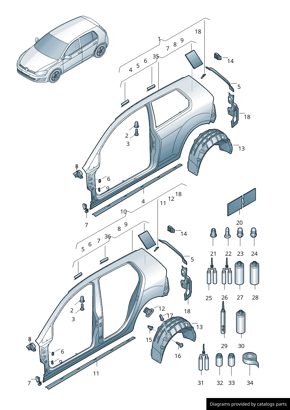Car part diagram