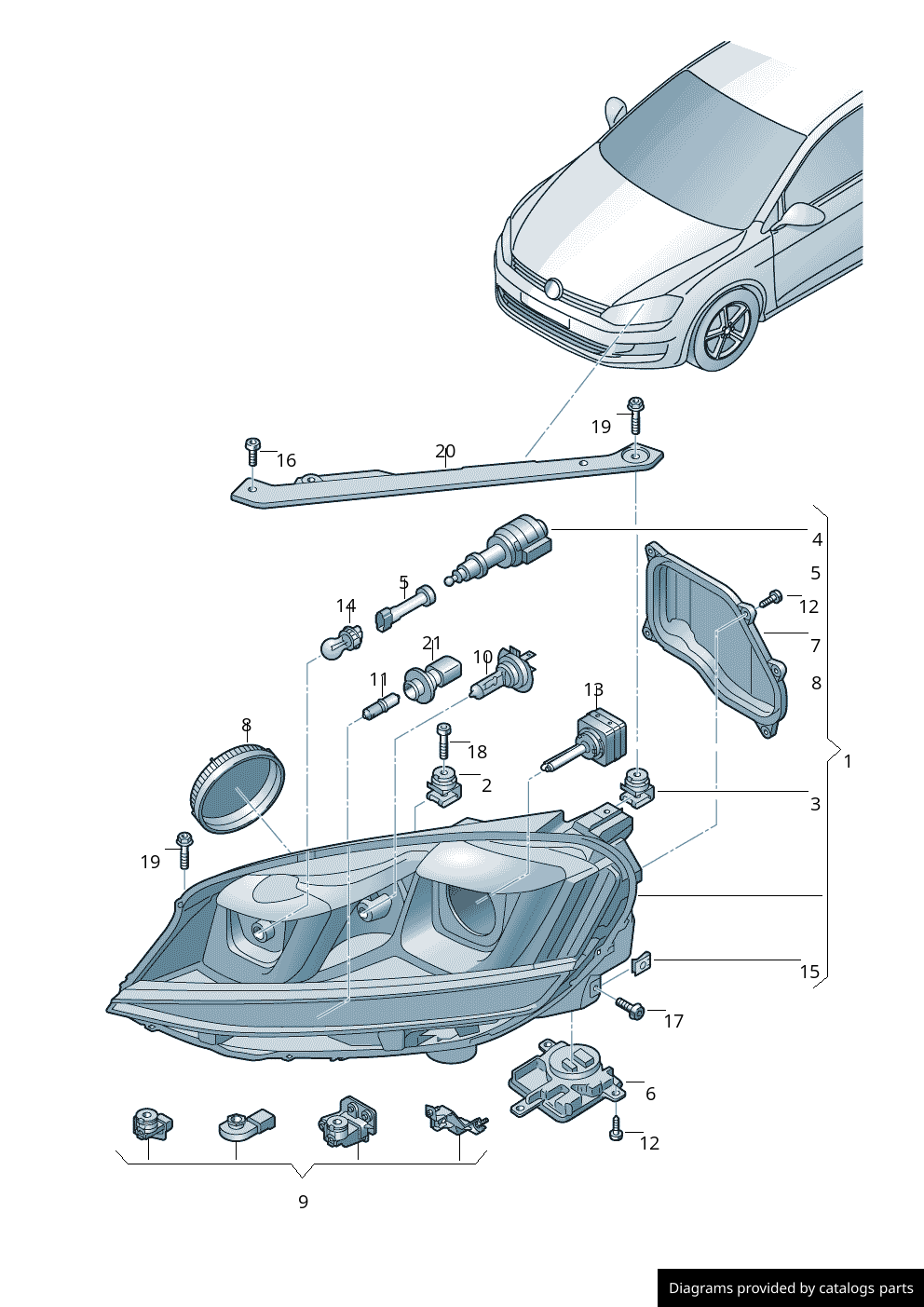 Car part diagram