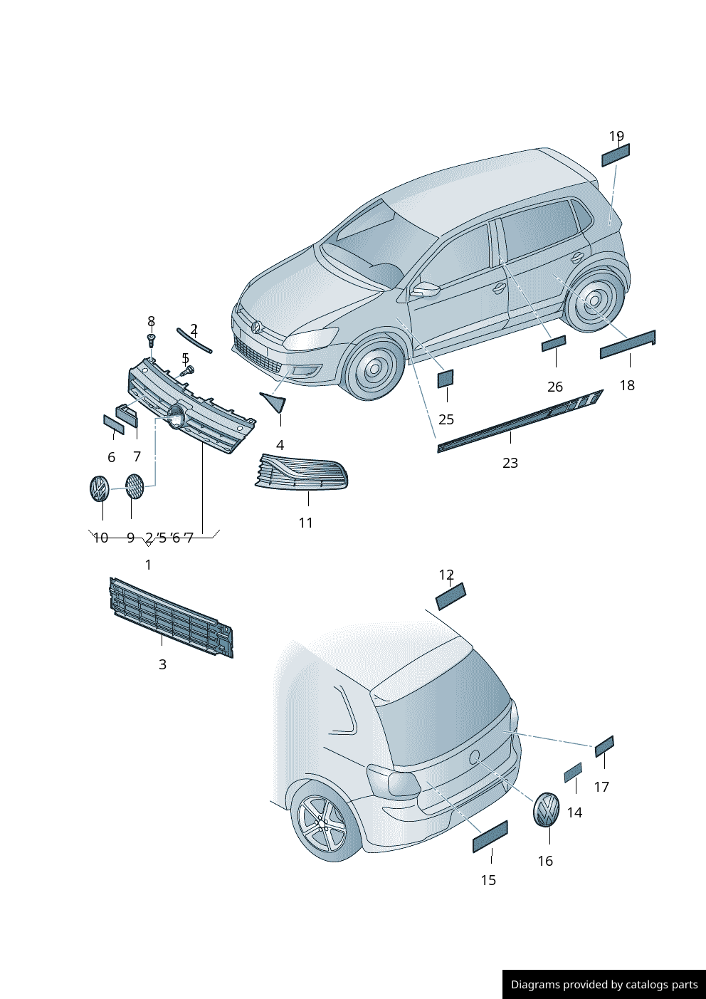 Car part diagram