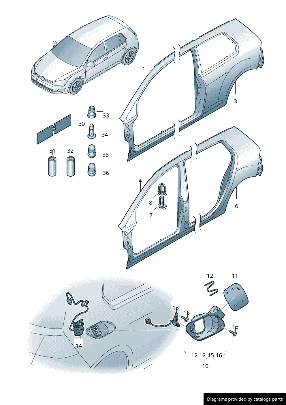 Car part diagram