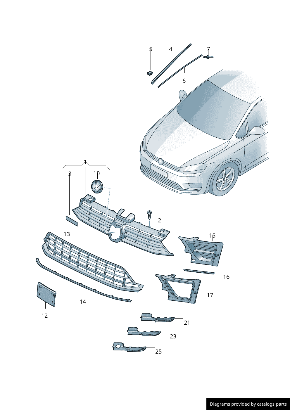 Car part diagram