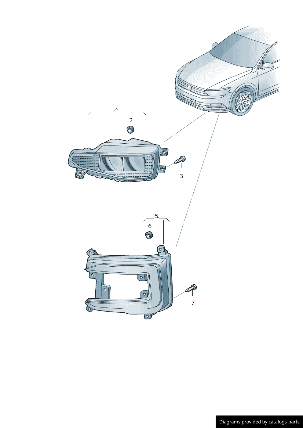 Volkswagen Halogen Fog Lights With Static Cornering Light 3G0941699