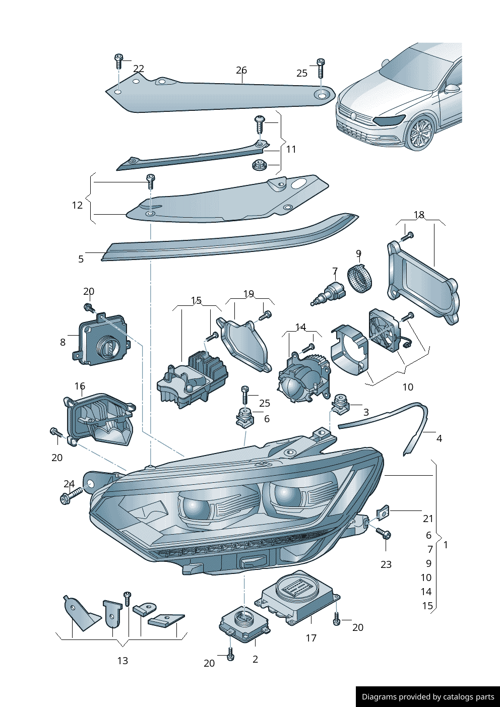Car part diagram