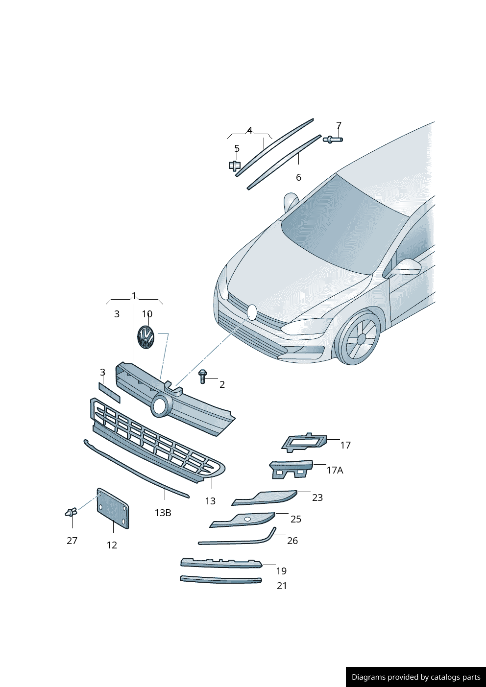 Car part diagram